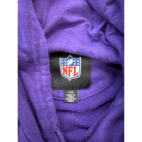 Baltimore Ravens Y2K NFL Purple Sz L Sweatshirt Hoodie Unisex Men Women - Picture 11 of 12